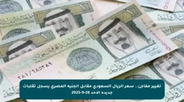 تغيير مفاجئ.. سعر الريال السعودي مقابل الجنيه المصري يسجل تقلبات جديدة الأحد 28-9-2025